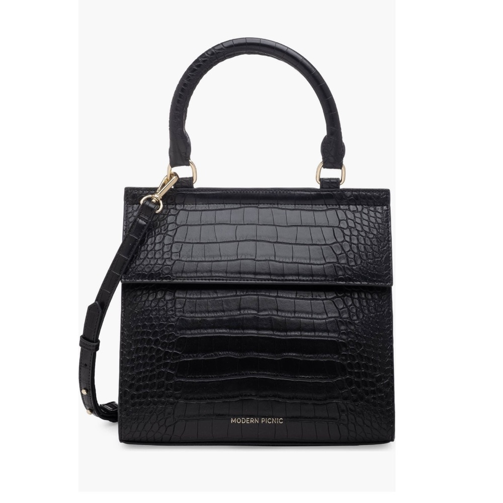 Modern Picnic Black Croc “the Luncher”